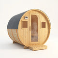 Outdoor Traditional Sauna Built for Wellness Sessions, 4-6 Person Capacity, 6KW Heater, Tempered Glass Door